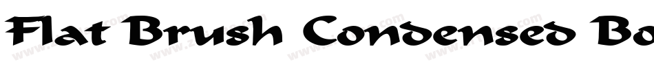 Flat Brush Condensed Bold字体转换